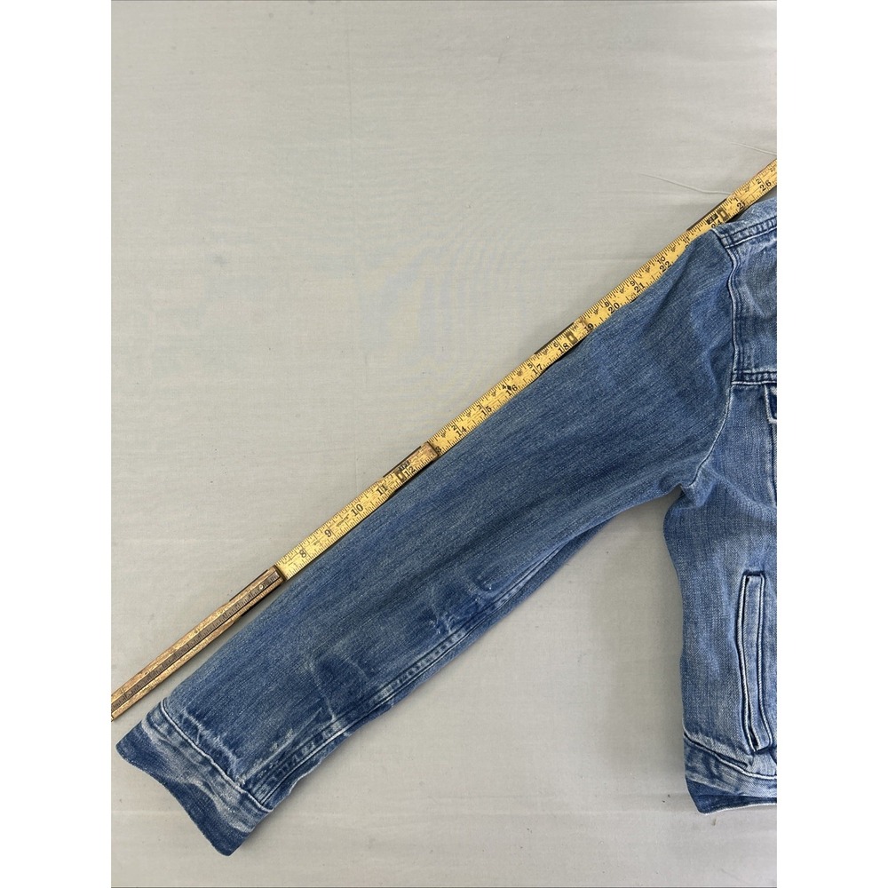 Womens Levi's Jeans Silver Label Denim Jacket Medium Whisker Fade Trucker Chic - Picture 7 of 8